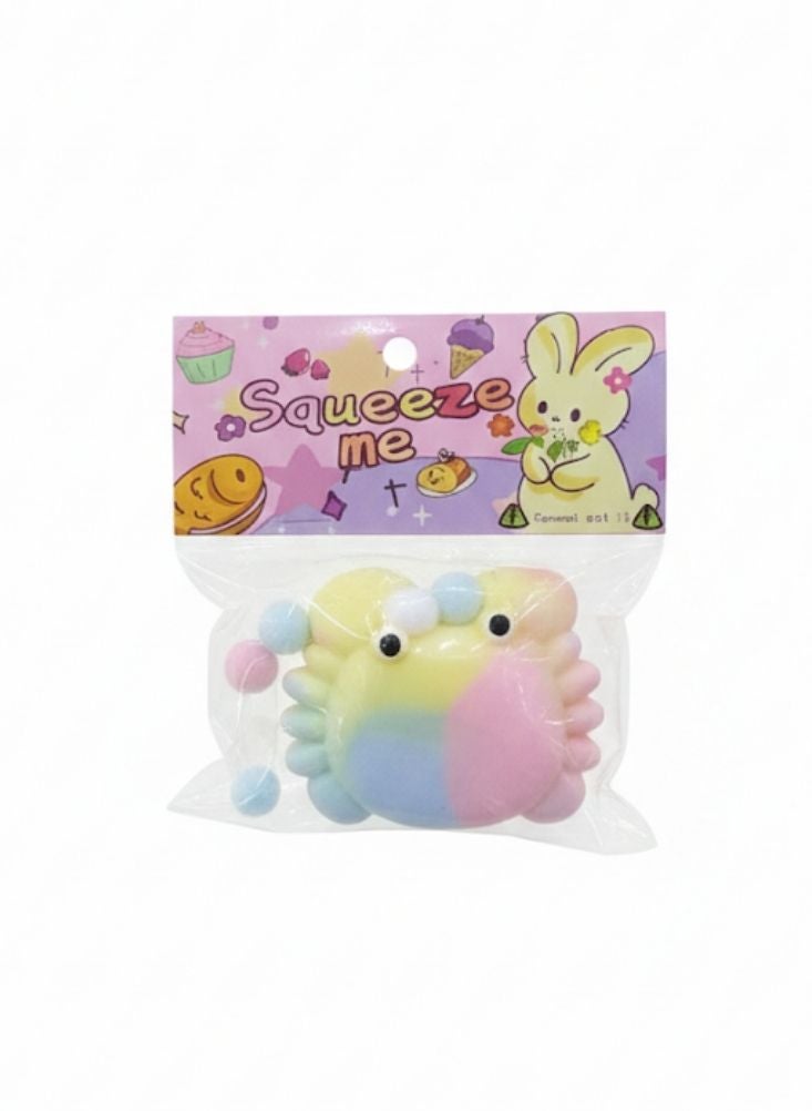 Premium Cute Pastel Crab Squishy Toy – Soft Stress Relief Animal Figure, No Character - Image 2